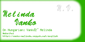 melinda vanko business card